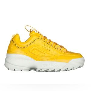 Womans Yellow FILA Sneakers